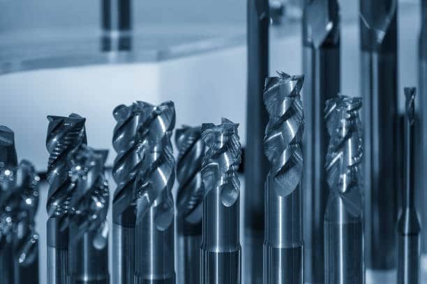 Various types of milling cutters used for different milling operations