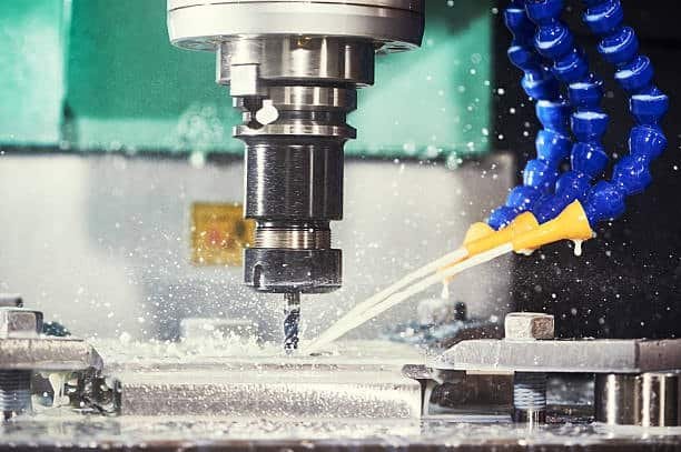 Wet milling process using CNC machine with coolant to enhance cutting performance