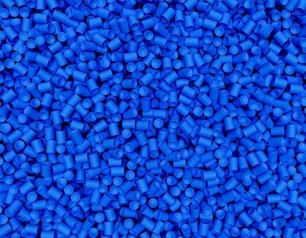 High quality blue thermoplastic elastomer granules ready for injection molding process
