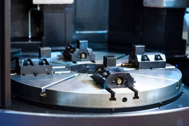 Rotary clamping tooling system used in ABS injection molding