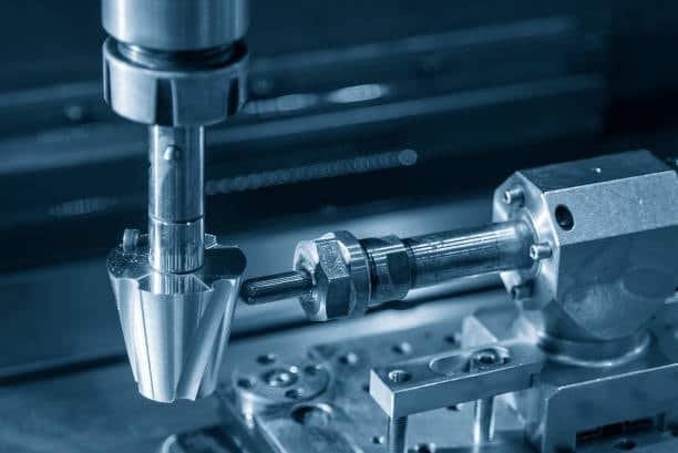 CNC lathe machine using fixture tooling for complex part machining