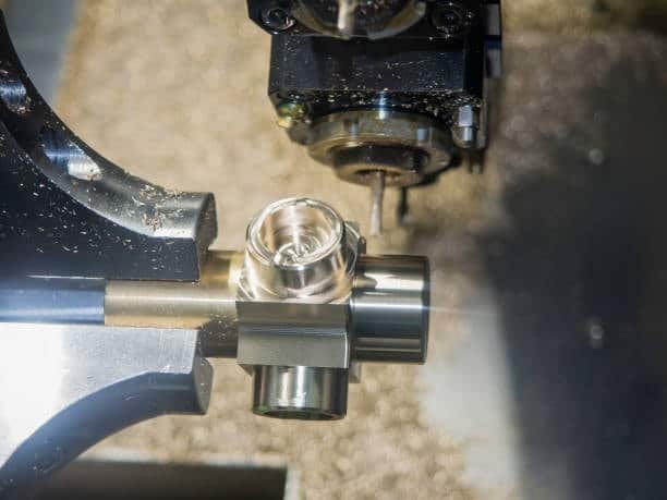 CNC milling of a custom precision metal part with multi-axis machine