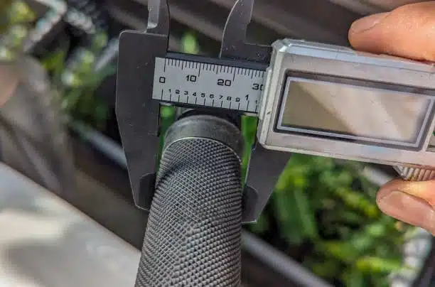 Precision measurement of press fit shaft diameter with electronic caliper