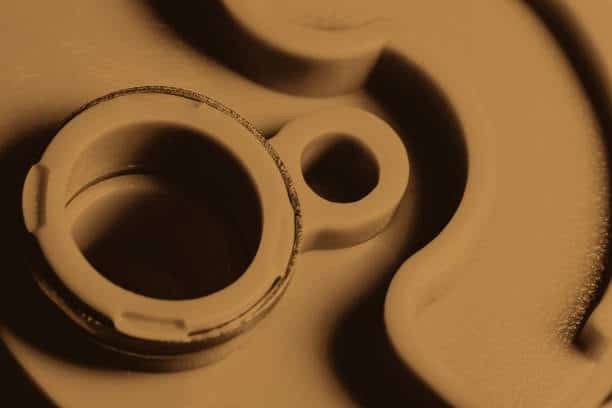 Matte surface finish on a plastic part produced through injection molding