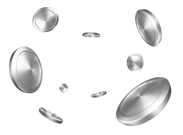 Floating metallic-effect TPE discs, emphasizing the aesthetic and non-toxic features of advanced polymer compounds.