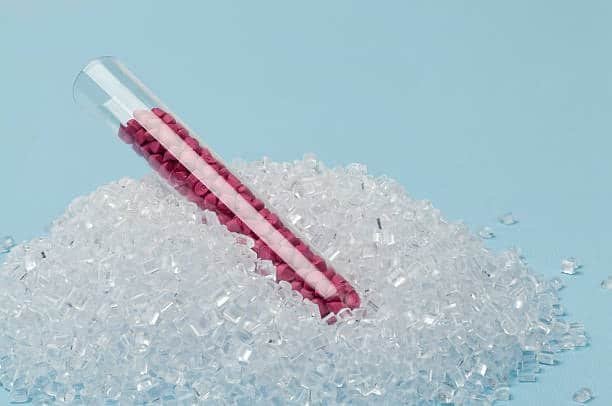 HDPE compound with colorant additives prepared for melting point evaluation