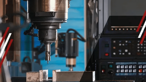 CNC machine preparing for fine tolerance control with part alignment and zeroing.