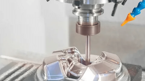 CNC tool finishing a highly detailed medical part with high accuracy