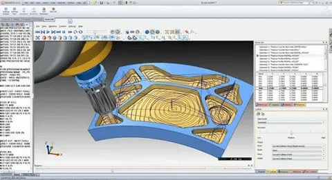 CAM software SolidCAM generating advanced toolpaths for CNC milling