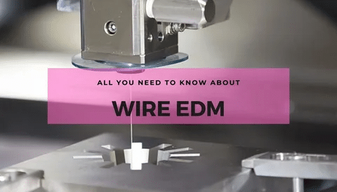 Wire EDM precision setup cutting star-shaped metal piece with thin wire electrode and dielectric fluid.