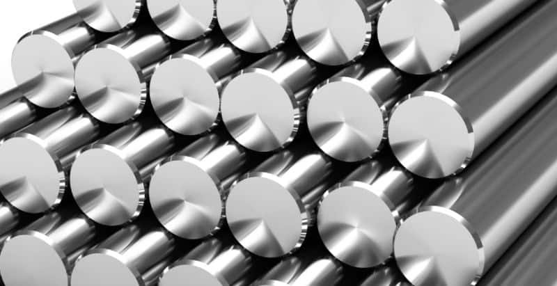 Smooth chrome plated metal rods offering corrosion resistance and surface hardness