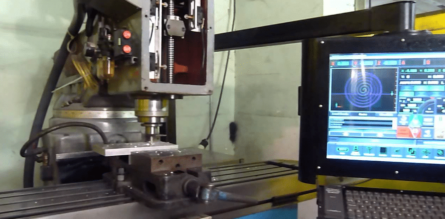 CNC 3-axis milling with real-time computer interface control.
