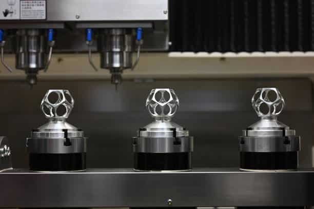 High-precision CNC machined aluminum prototypes on milling fixture