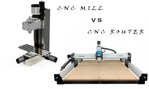 CNC milling machine compared with CNC router
