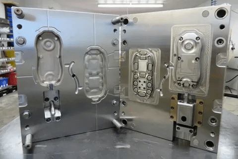 Custom-designed injection mold cavity for plastic component manufacturing