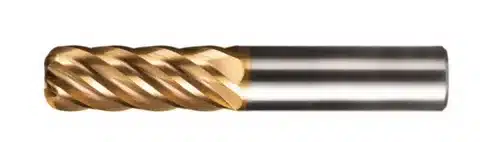 Multi-flute end mill engineered for enhanced chip evacuation and MRR