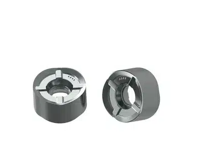 Circular carbide cutting inserts used in milling and machining operations