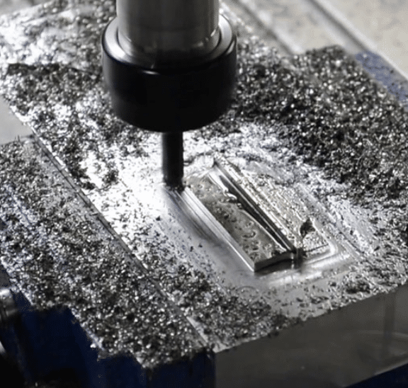 Stainless steel chips accumulating during rough milling operation