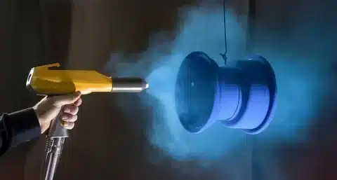 Colored anodized aluminum samples showing surface finish options.