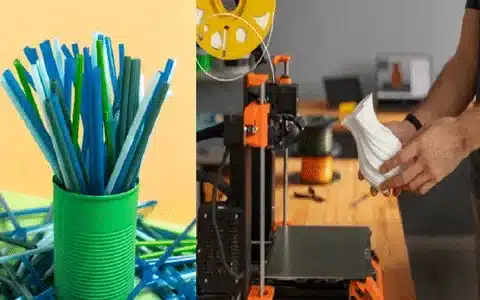 PETG plastic straws and 3D printing model showing versatility of PETG compared to PET.