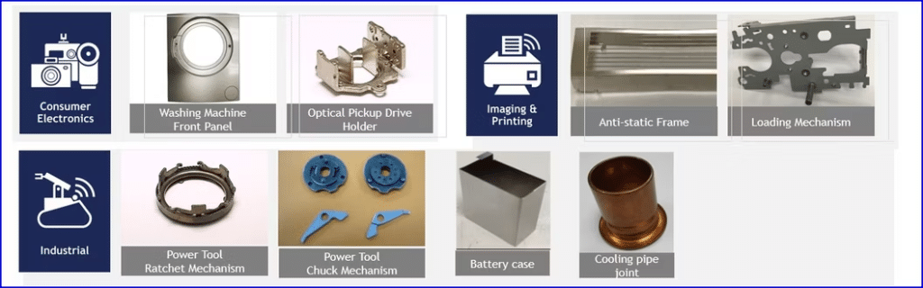 precision mold components used in consumer electronics, industrial mechanisms, and imaging equipment with tight tolerance requirements
