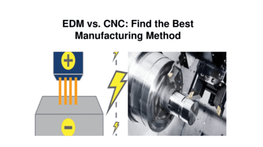 EDM machining versus CNC machining comparison for precision mold manufacturing