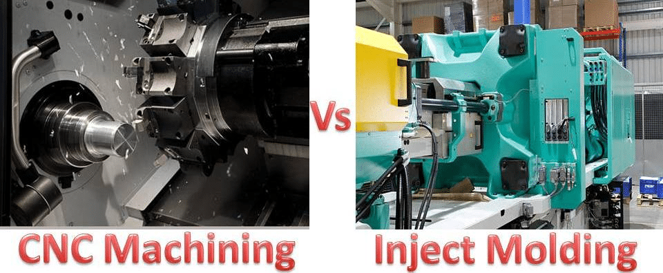 CNC machining compared with injection mold manufacturing equipment in precision mold production