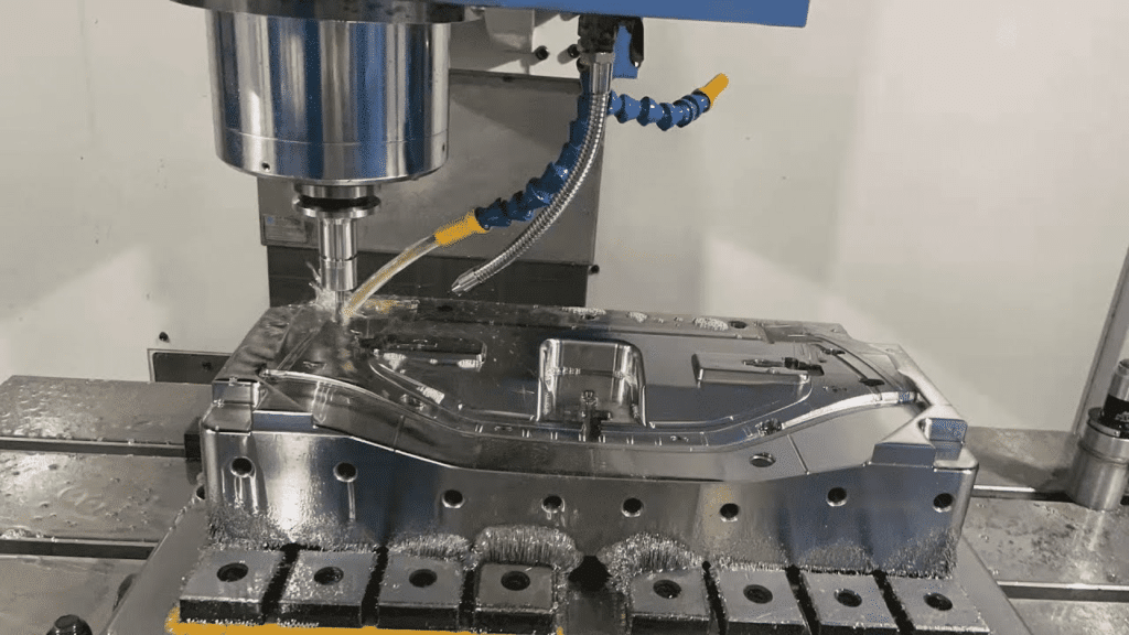 CNC milling of injection mold cavity with high precision machining