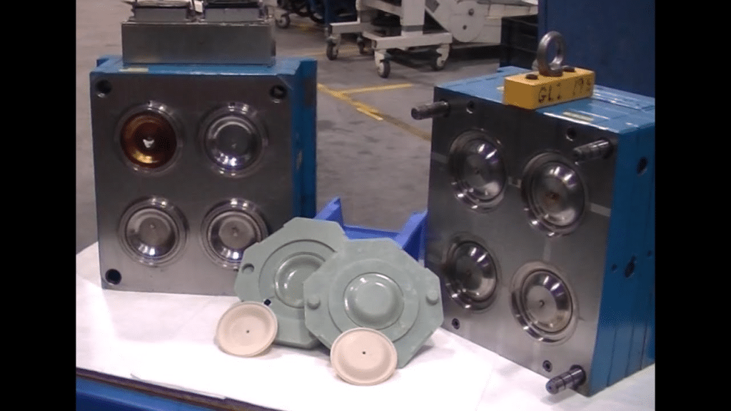 Injection mold tooling and molded plastic parts showing cavity design accuracy to reduce mold modification and rework