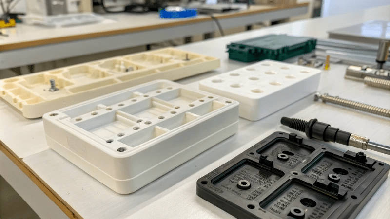 Precision injection mold components and inserts arranged for dimensional inspection and quality verification