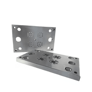 Precision machined mold plates with tight hole patterns for injection molding tooling