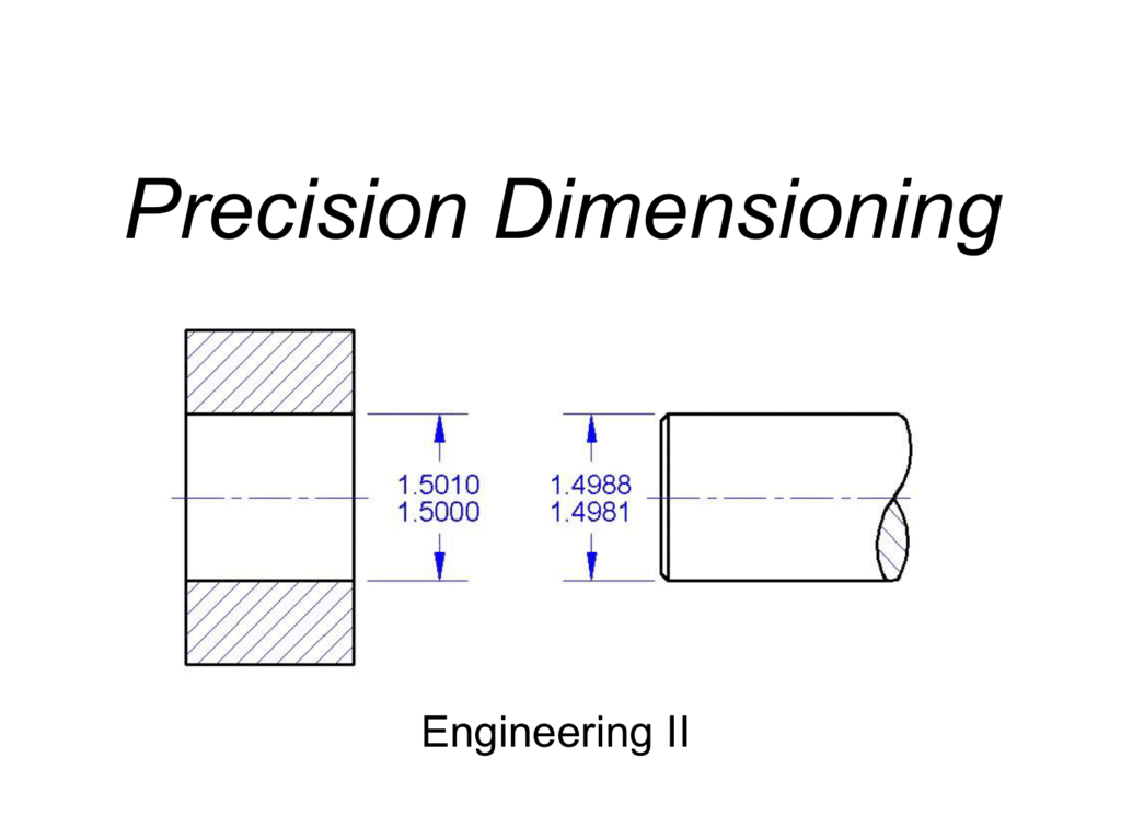 Precision dimensioning diagram showing tight dimensional limits and allowable variation for precision mold components