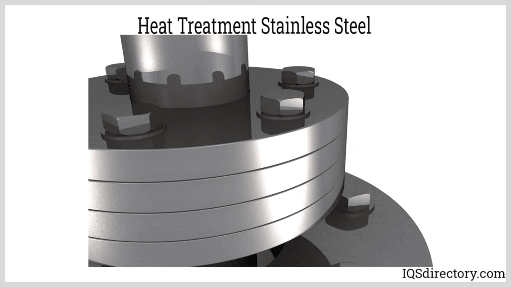 Heat-treated stainless steel mold component with improved hardness and dimensional stability